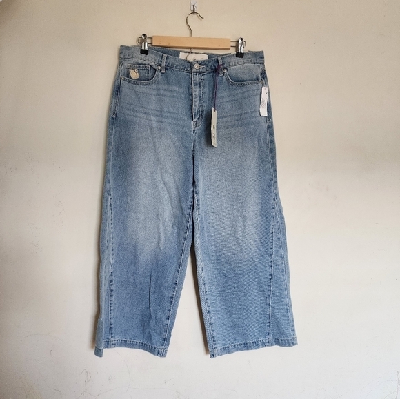 Gloria Vanderbilt x Christian Siriano Rori Cropped Wide-Leg Jeans size 29/8 - Picture 1 of 7